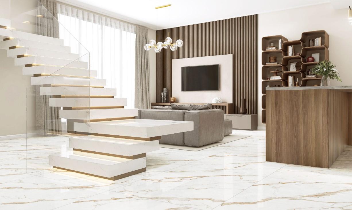 EMBRAMACO PORCELANATO POLIDO 85 X 85 CALACATA WHITE LUX MAG P85050 (CAIXA COM 2,16MT)